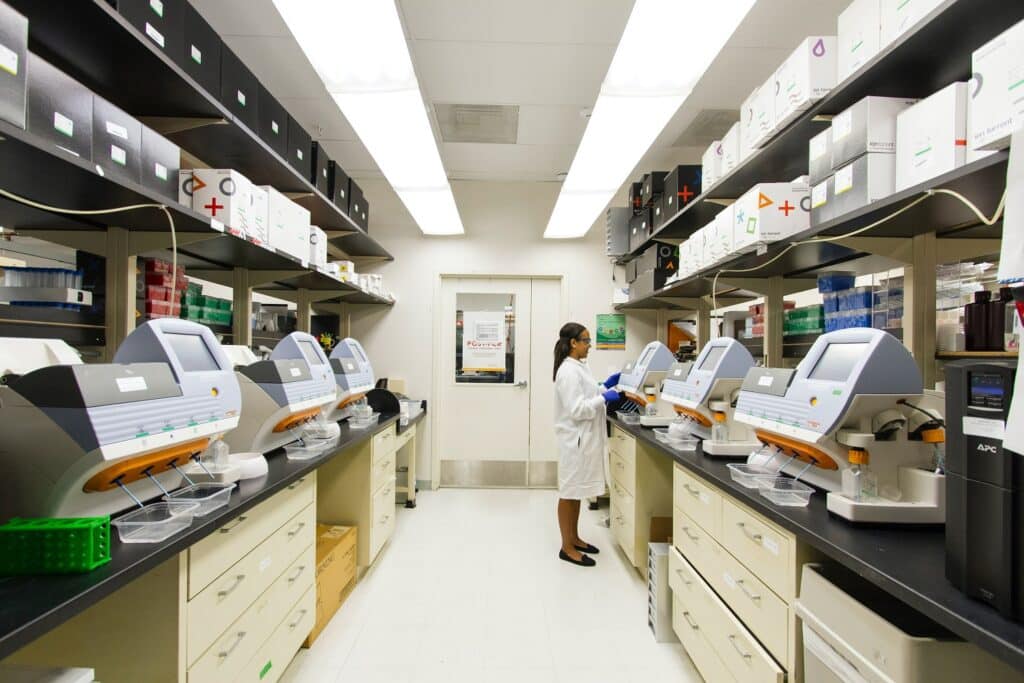 Lab studying ozone treatment