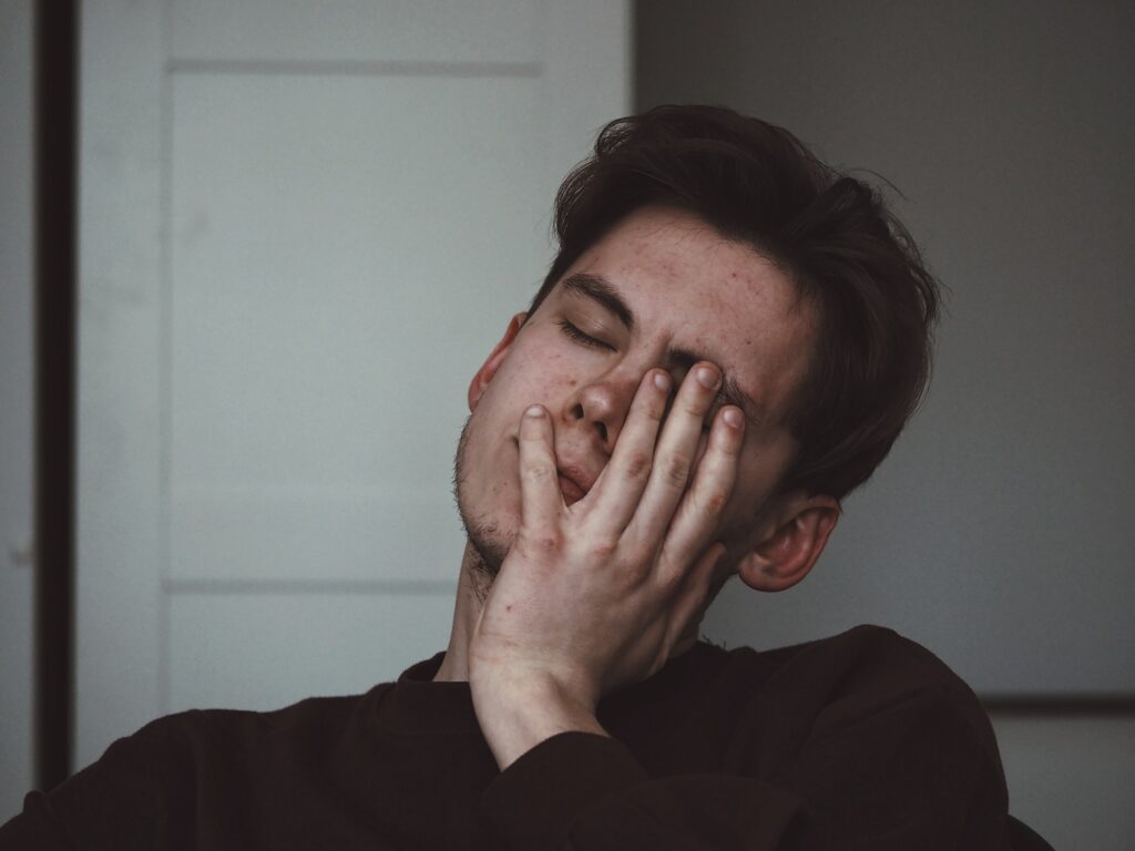 Man experiencing stages of lyme disease