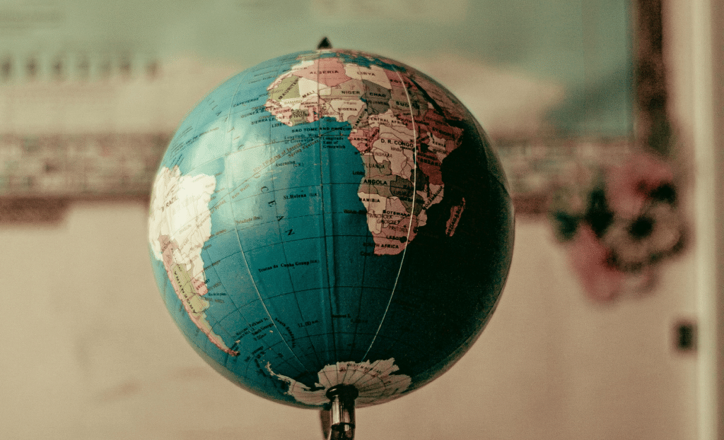 A globe displaying the global pressure for a lyme disease vaccine