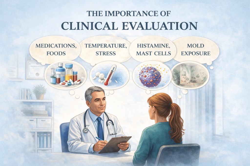 doctor evaluating MCAS