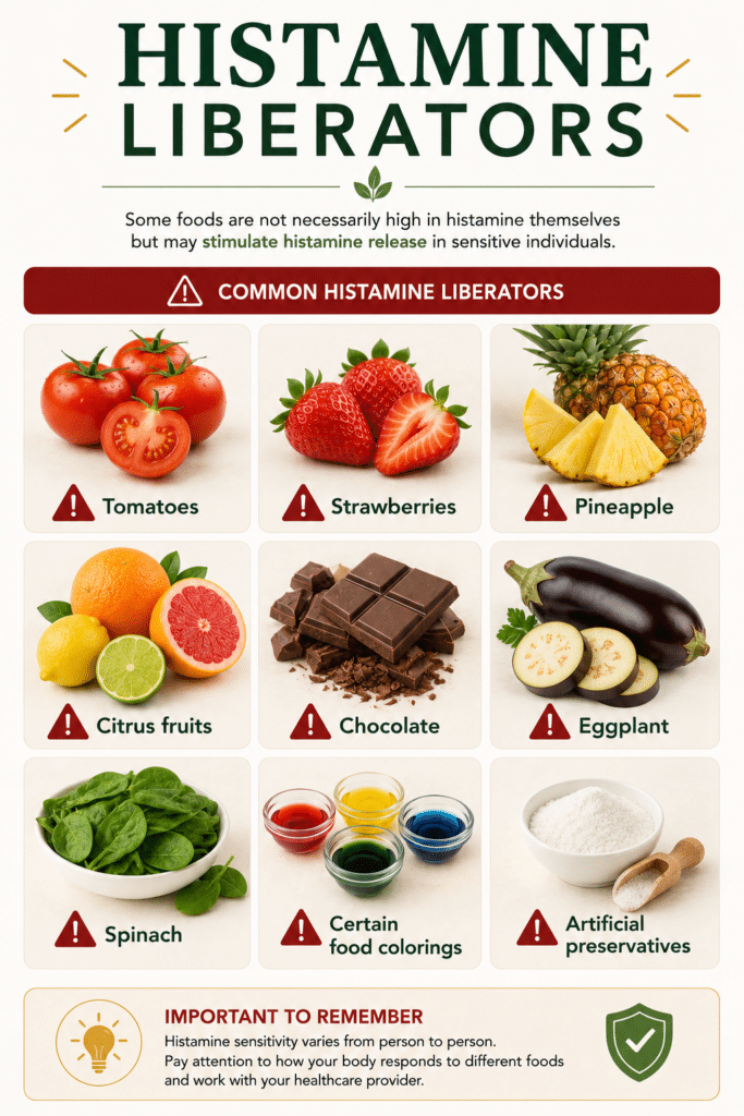 Histamine Liberators Food List